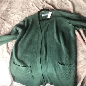 Green cardigan. Brand new with tags